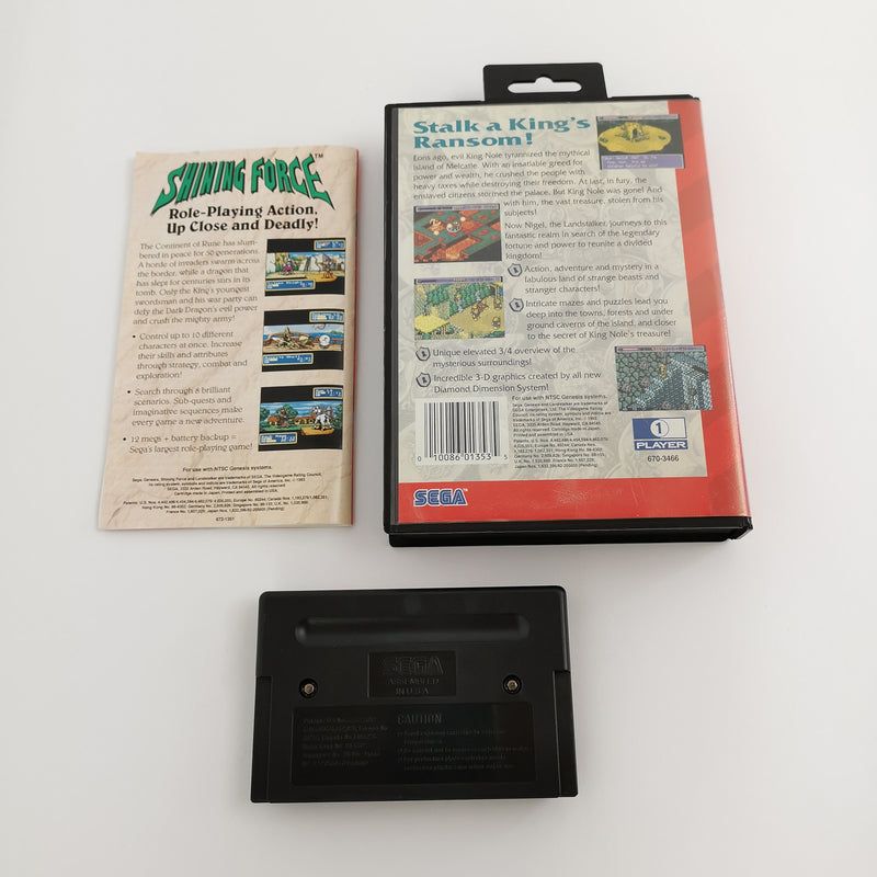 Sega Genesis Spiel " Landstalker " Mega Drive OVP | NTSC-U/C USA Version