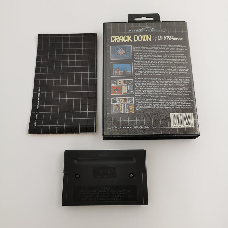 Sega Mega Drive Spiel " Crack Down " MD Crackdown MegaDrive | OVP PAL