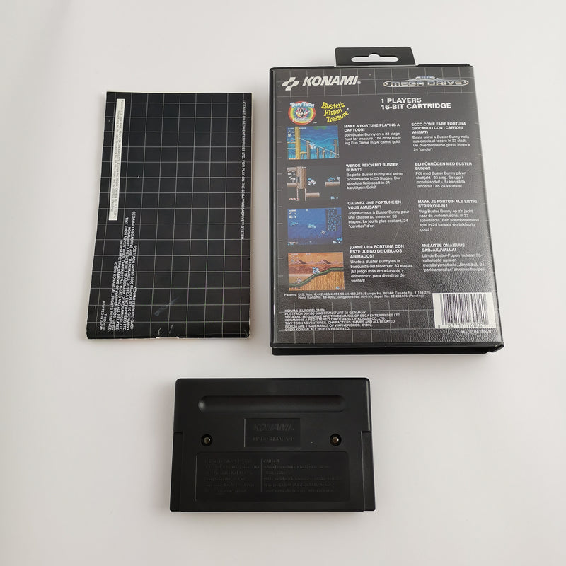 Sega Mega Drive Spiel " Tiny Toon Adventures Busters Hidden Treasure " OVP PAL