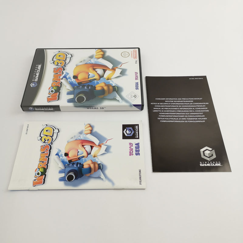 Nintendo Gamecube Spiel " Worms 3D " DE Erstauflage NOE | OVP * sehr gut