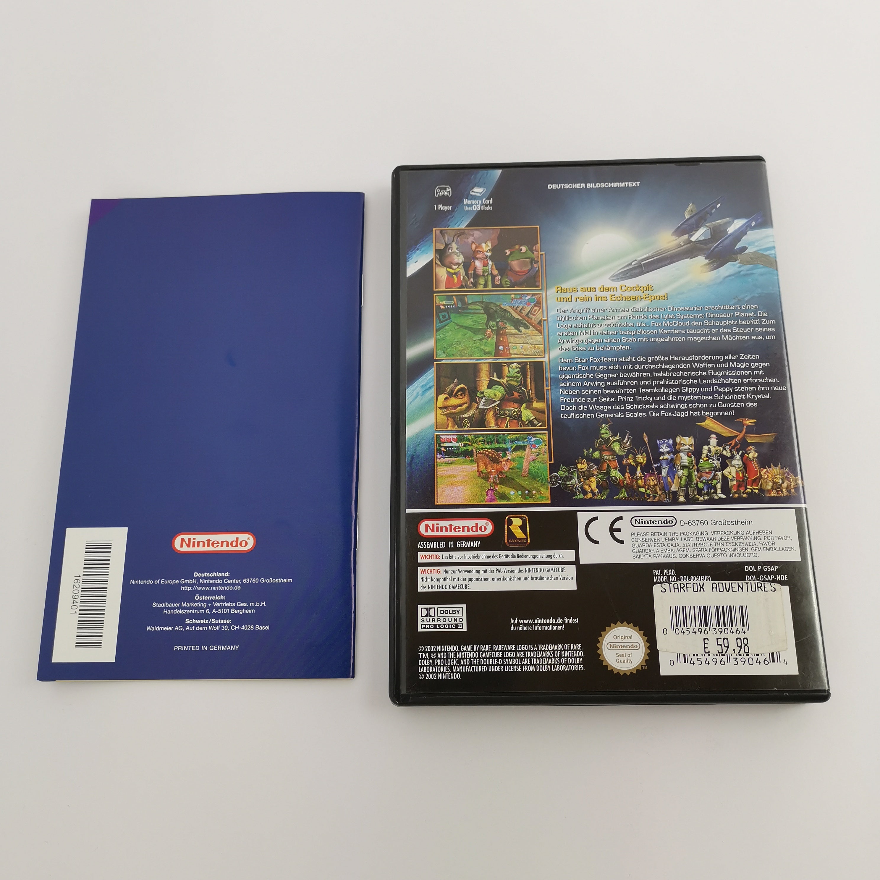 Nintendo Gamecube Spiel " Starfox Adventures " DE Erstauflage NOE OVP * sehr gut