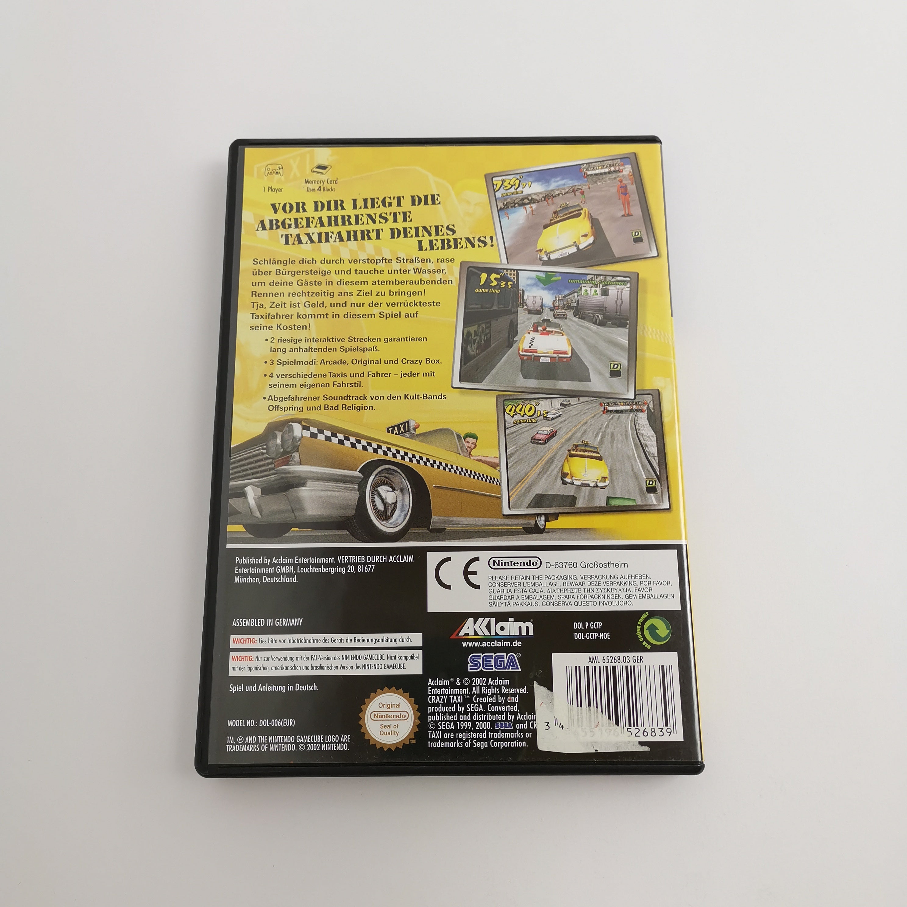 Nintendo Gamecube Spiel " Crazy Taxi " GC Game Cube DE | NOE OVP
