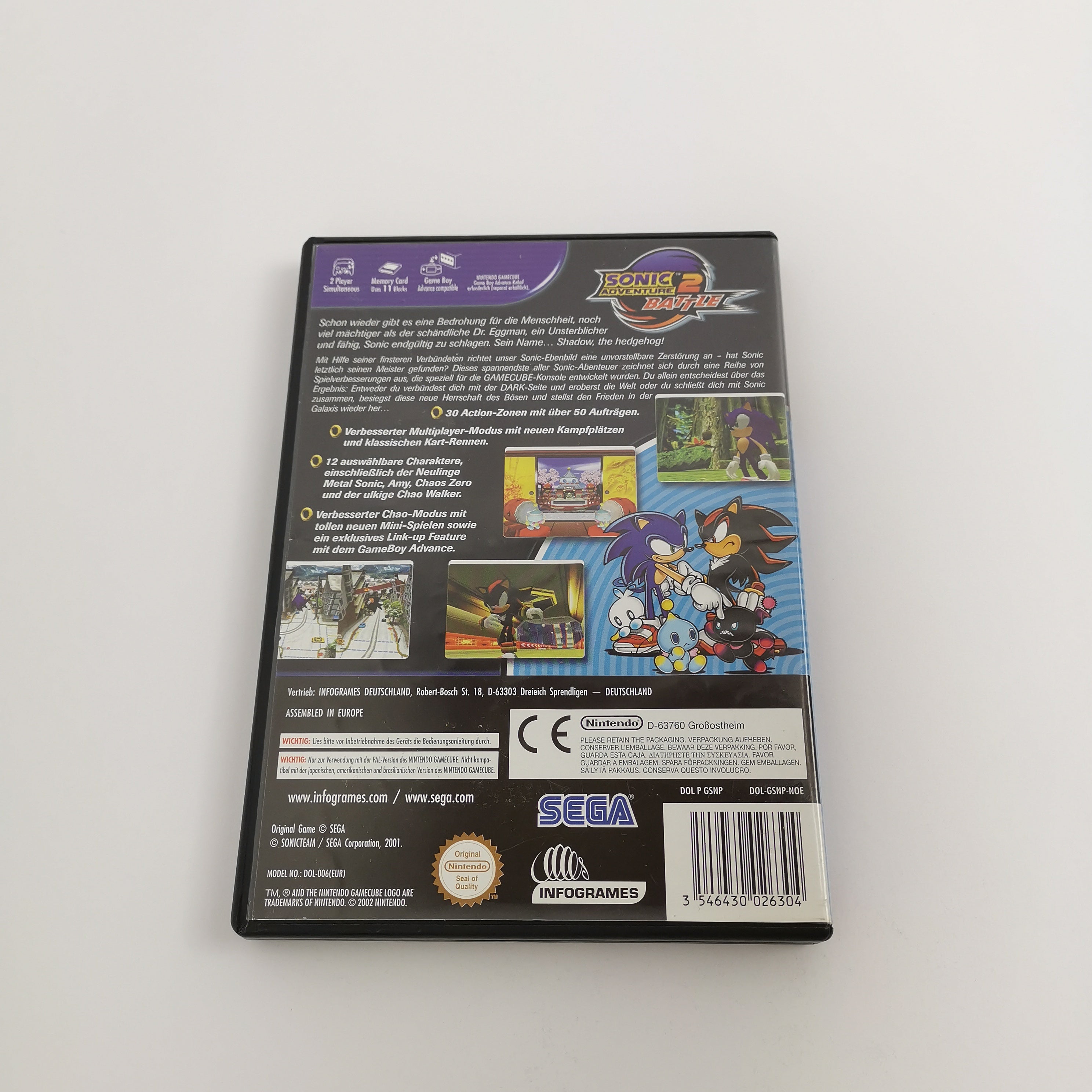 Nintendo Gamecube Spiel " Sonic Adventure Battle 2 " GC Game Cube OVP | PAL NOE