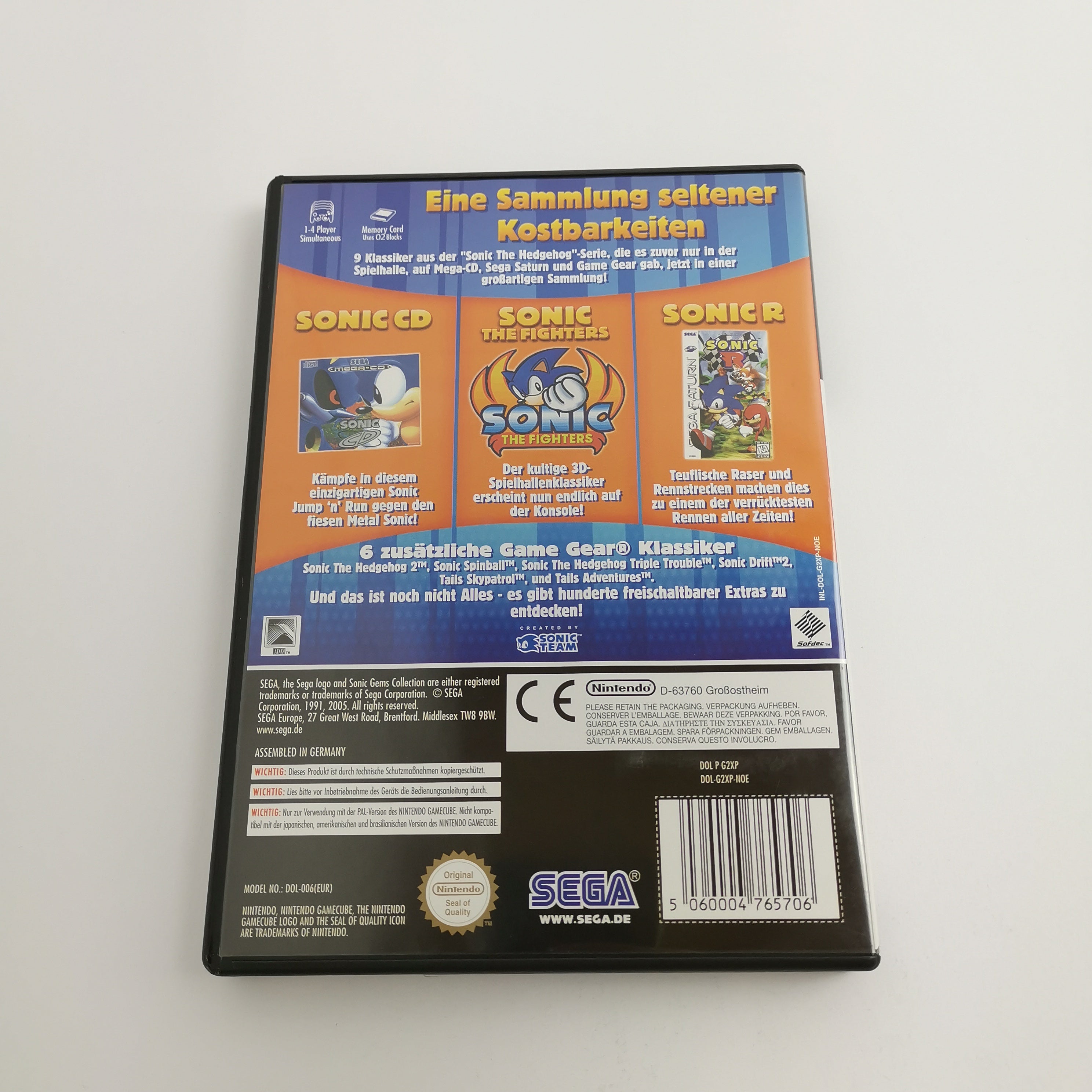 Nintendo Gamecube Spiel " Sonic Gems Collection " GC Game Cube OVP | PAL NOE