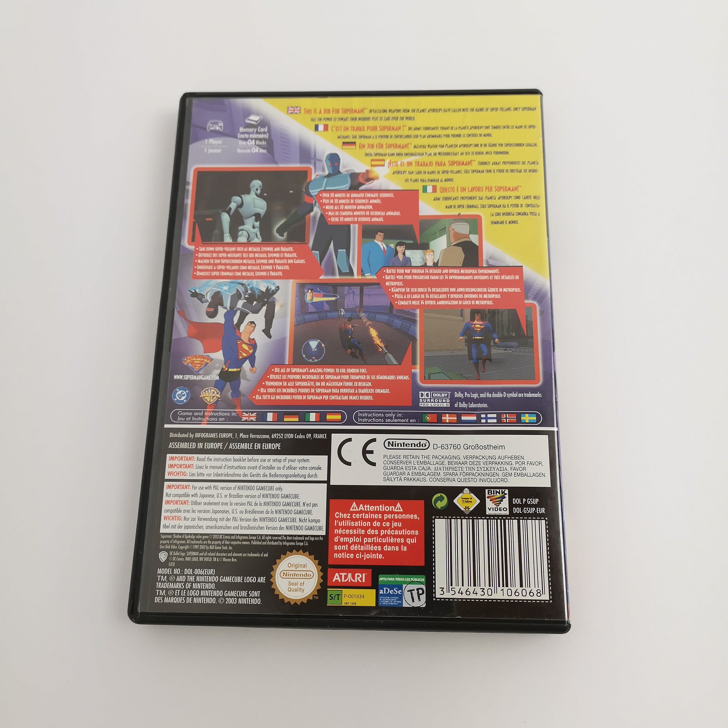 Nintendo Gamecube Spiel " Superman Shadow of Apokolips " Game Cube OVP | PAL EUR