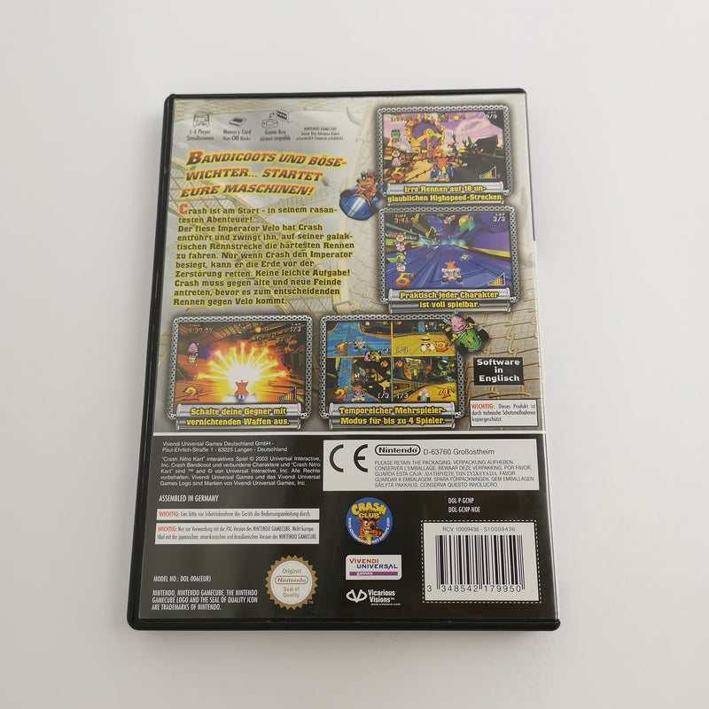 Nintendo Gamecube Spiel " Crash Nitro Kart " GC Game Cube OVP | PAL NOE