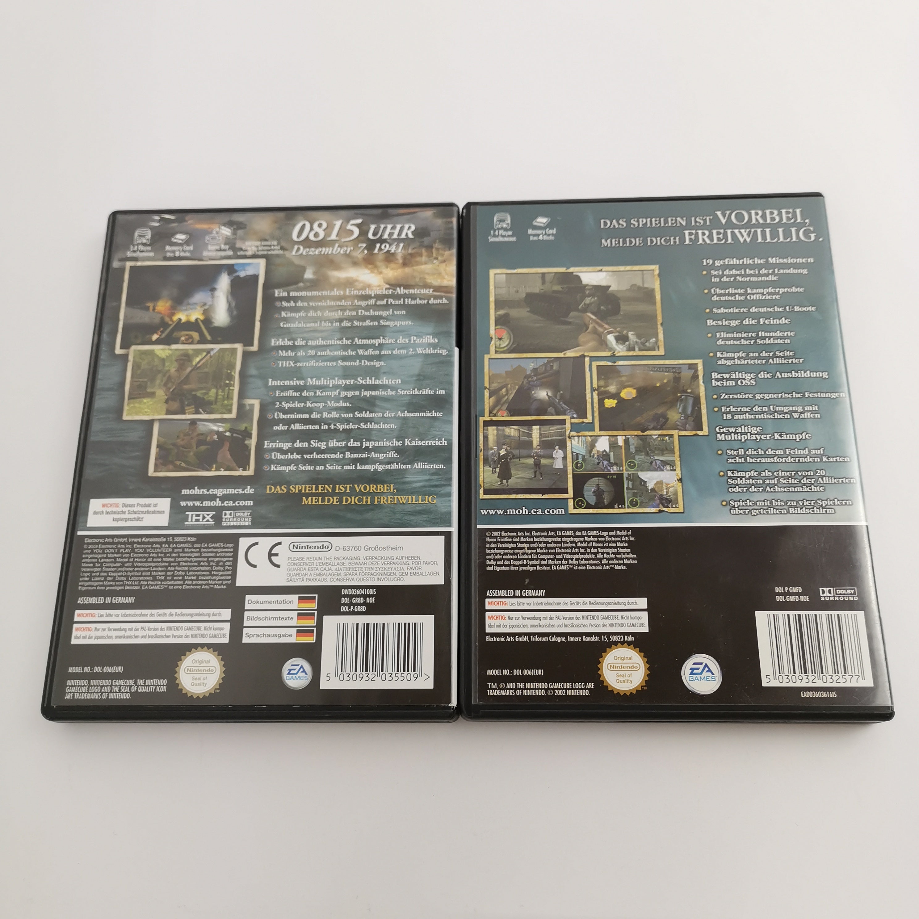 Nintendo Gamecube Spiele " Medal of Honor Frontline & Rising Sun " OVP PAL USK18