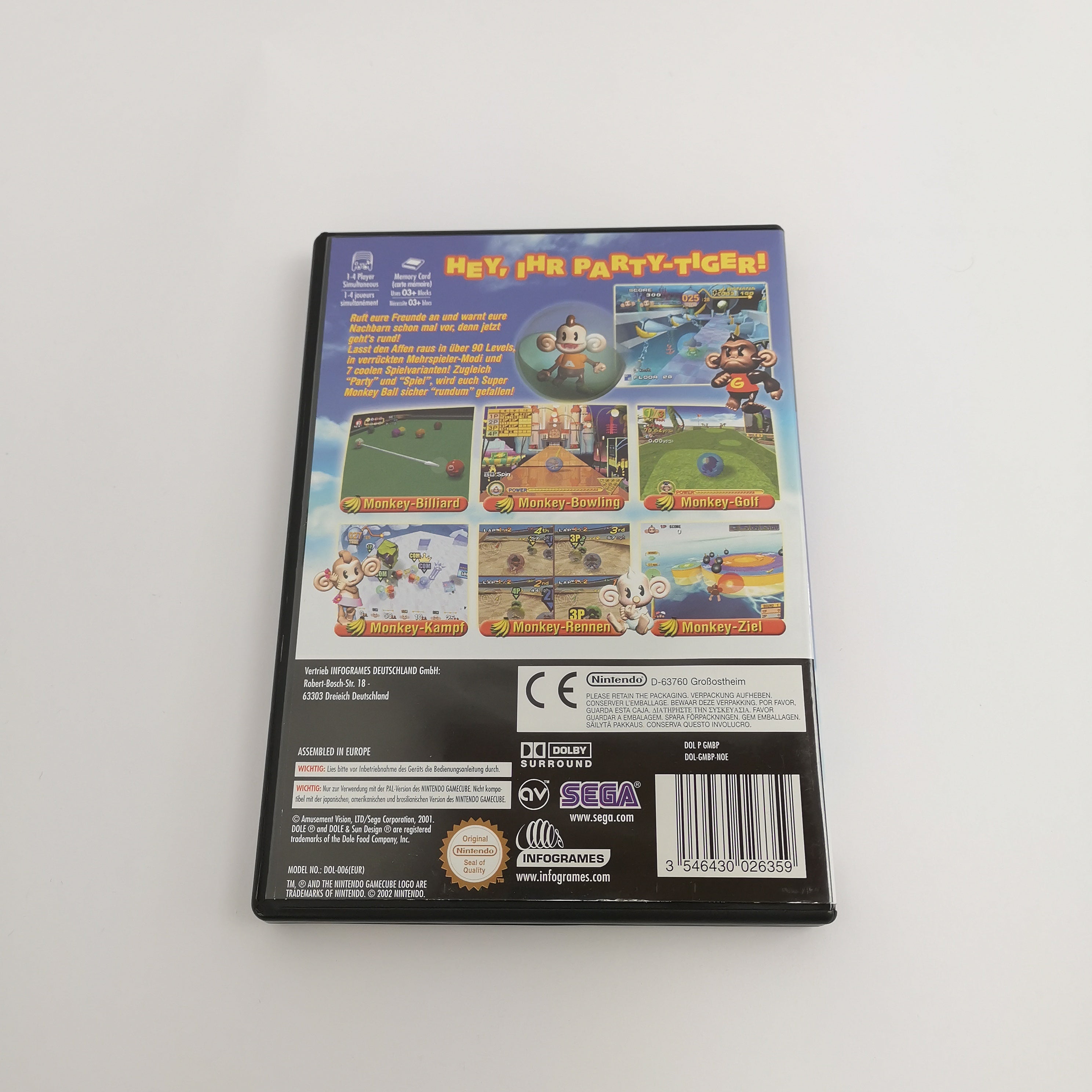 Nintendo Gamecube Spiel " Super Monkey Ball " Game Cube OVP | PAL NOE * sehr gut