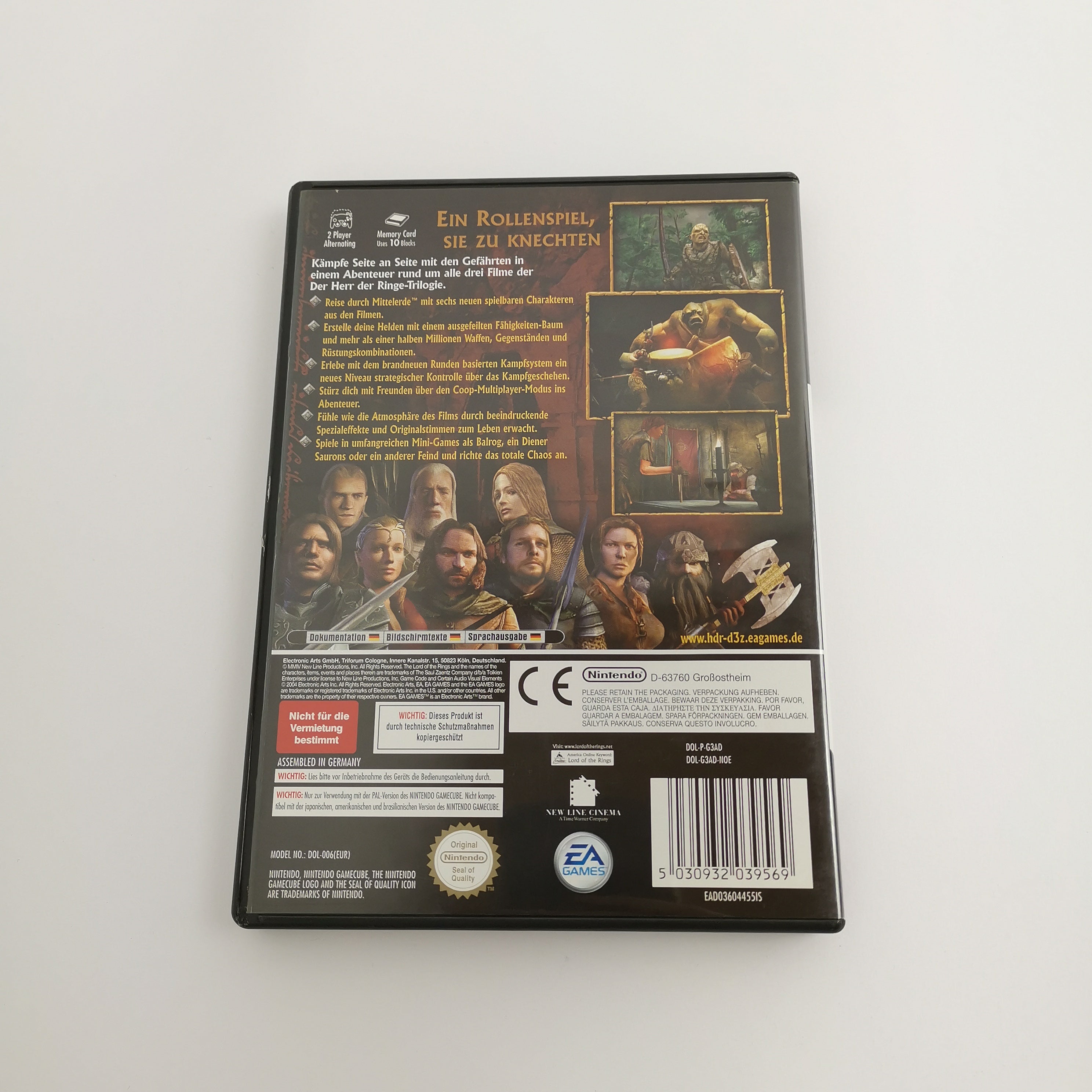 Nintendo Gamecube Spiel " Der Herr Der Ringe das dritte Zeitalter " OVP PAL NOE