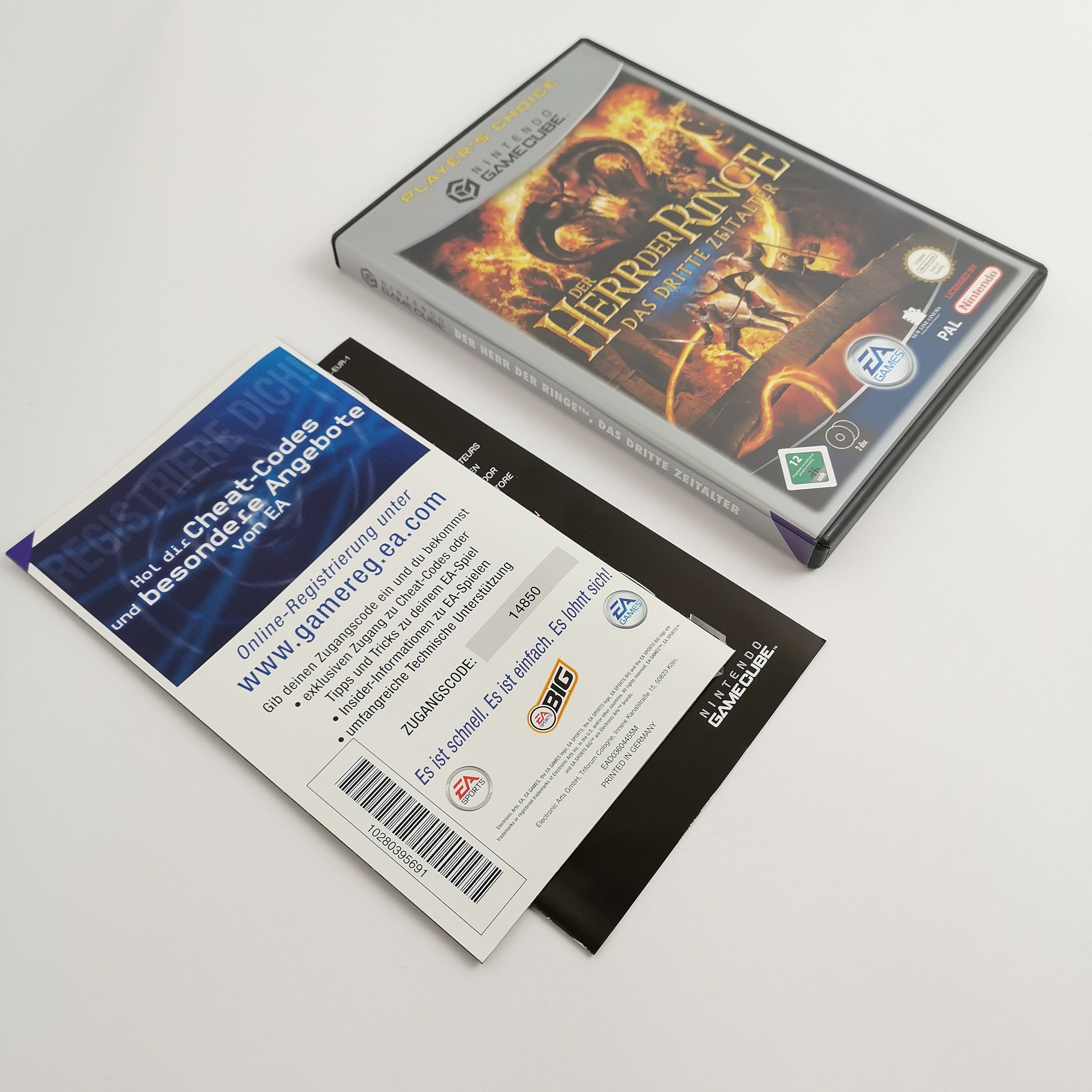 Nintendo Gamecube Spiel Der Herr Der Ringe das dritte Zeitalter " Players Choice