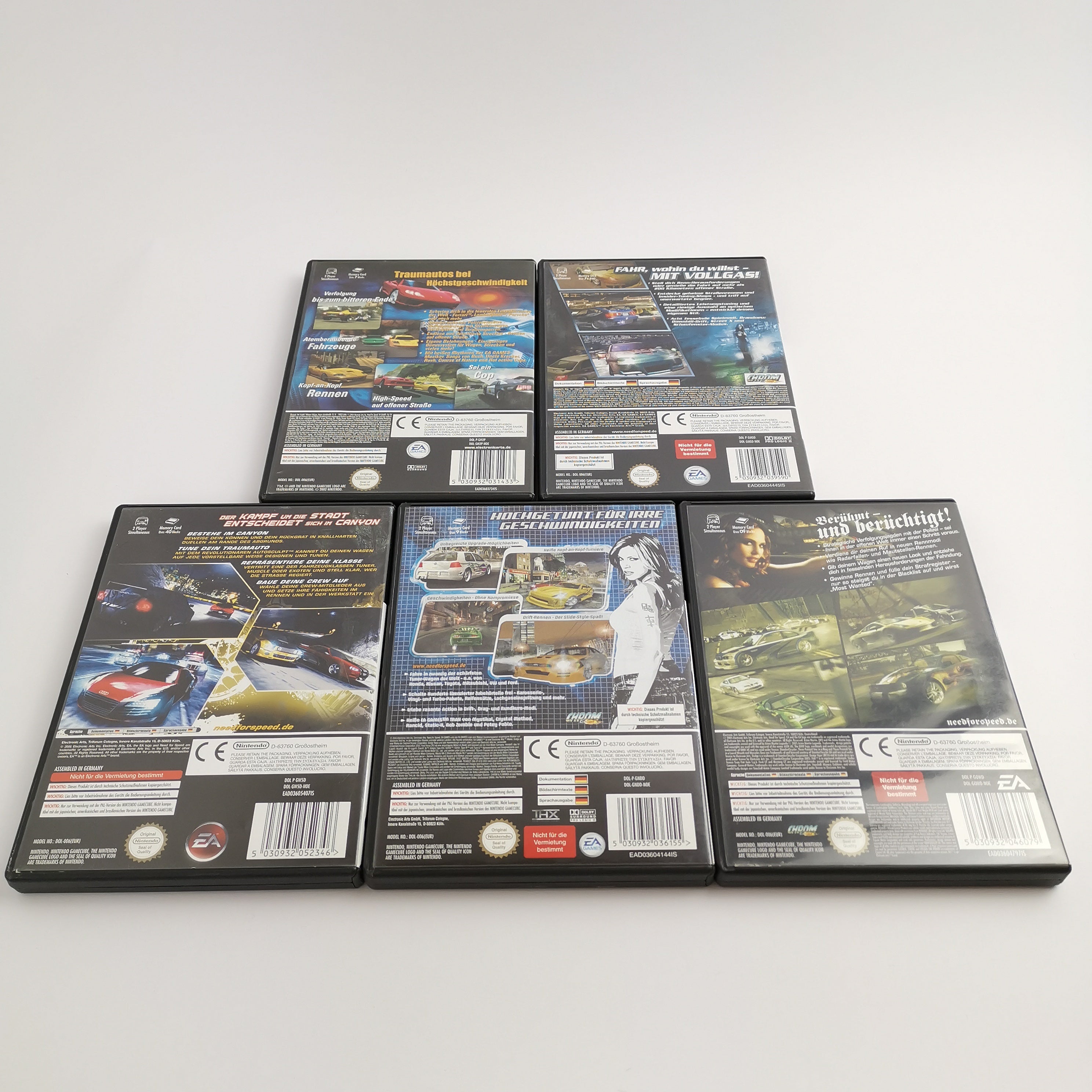 Nintendo Gamecube Spiele " 5 Need for Speed Spiele " Bundle Set | OVP PAL