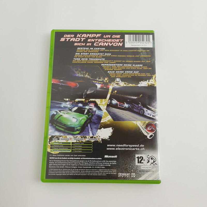 Microsoft Xbox Classic game "Need for Speed ​​Carbon" DE PAL version OVP