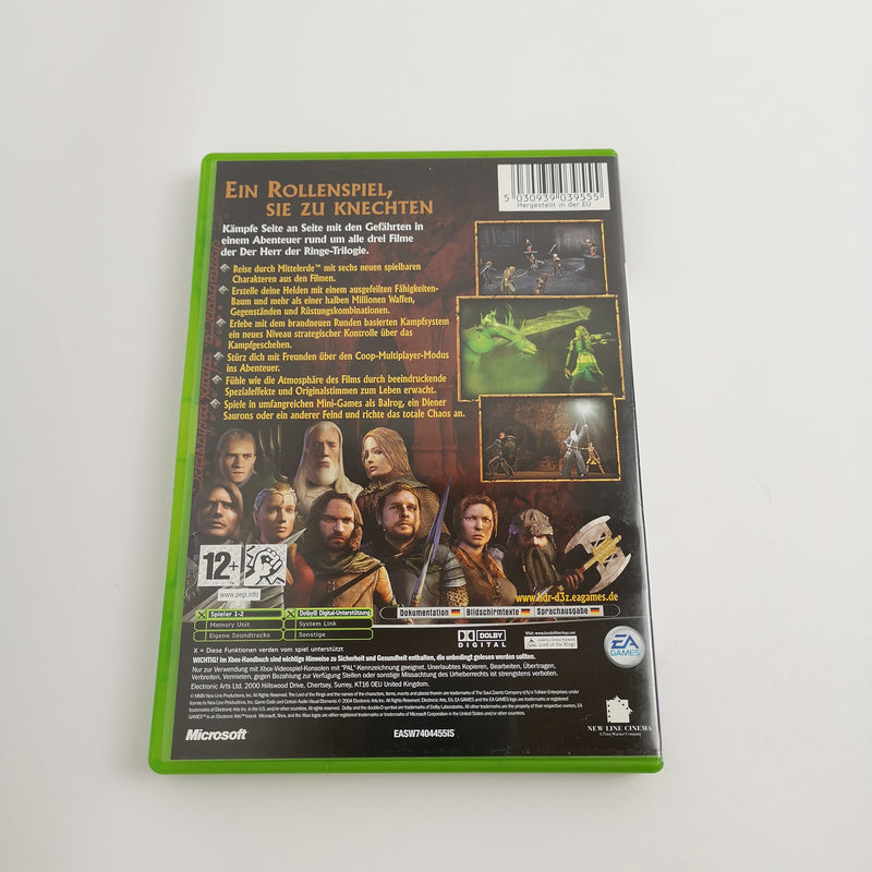 Microsoft Xbox Classic Spiel " Der Herr Der Ringe das dritte Zeitalter " OVP PAL