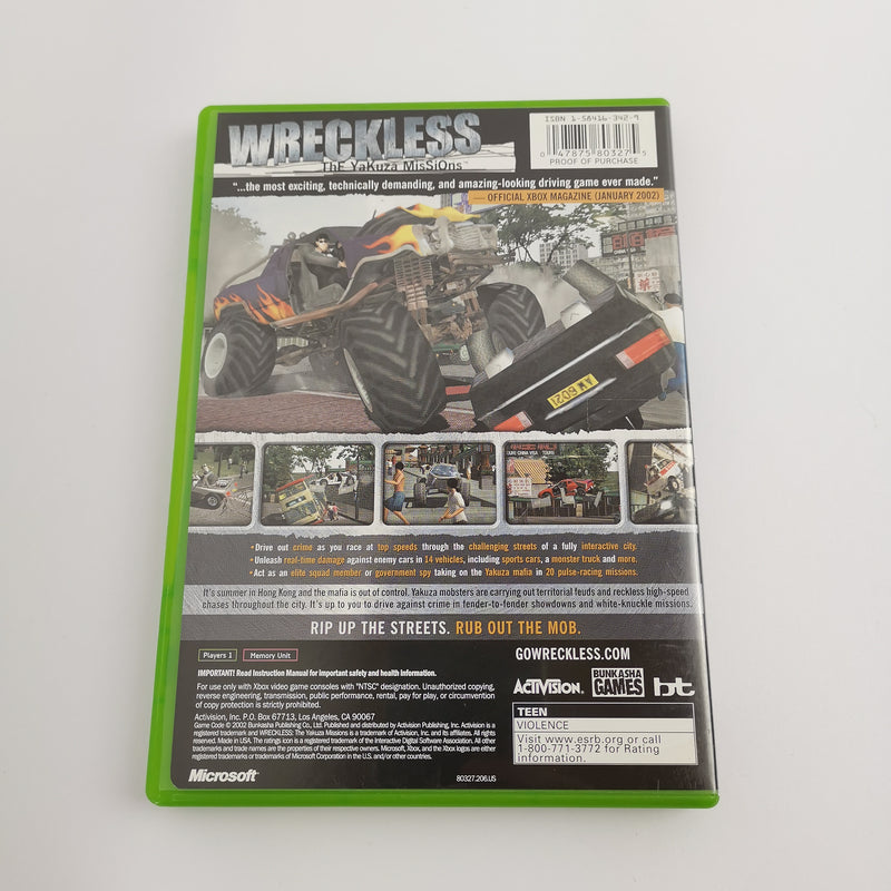 Microsoft Xbox Classic Spiel " Wreckless The Yakuza Mission " NTSC-U/C USA | OVP