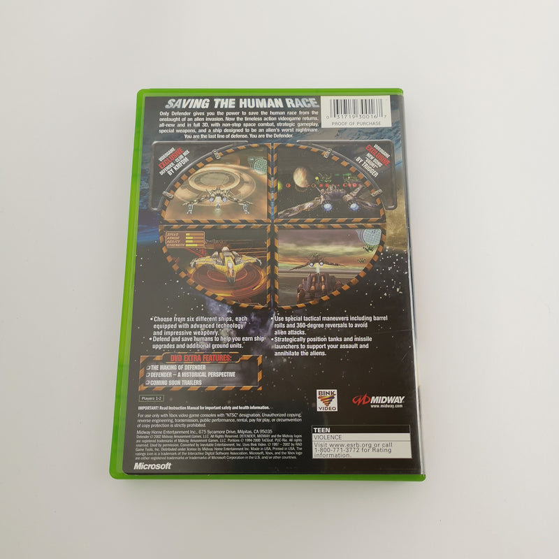 Microsoft Xbox Classic Spiel " Defender " NTSC-U/C USA | OVP Midway