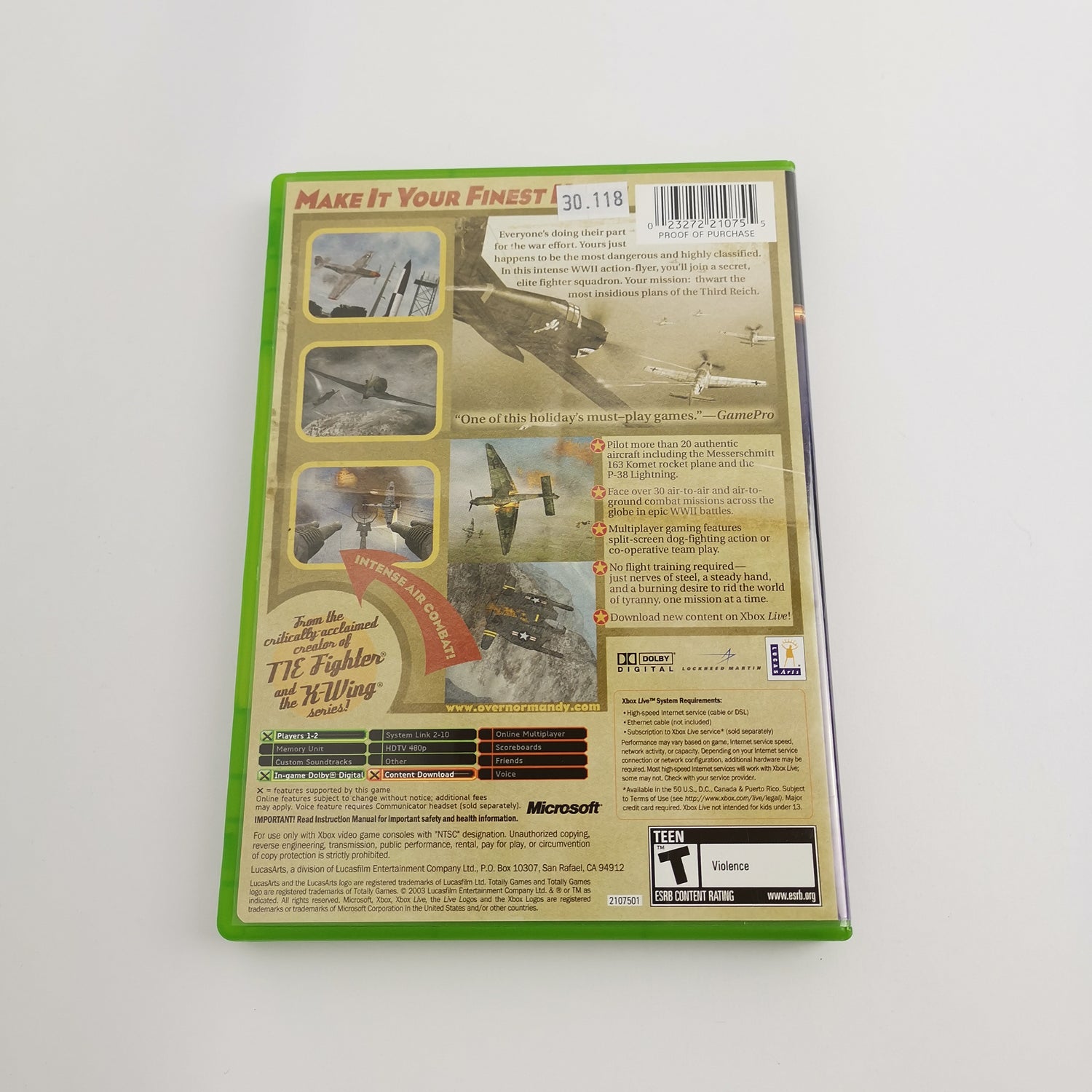 Microsoft Xbox Classic Game 