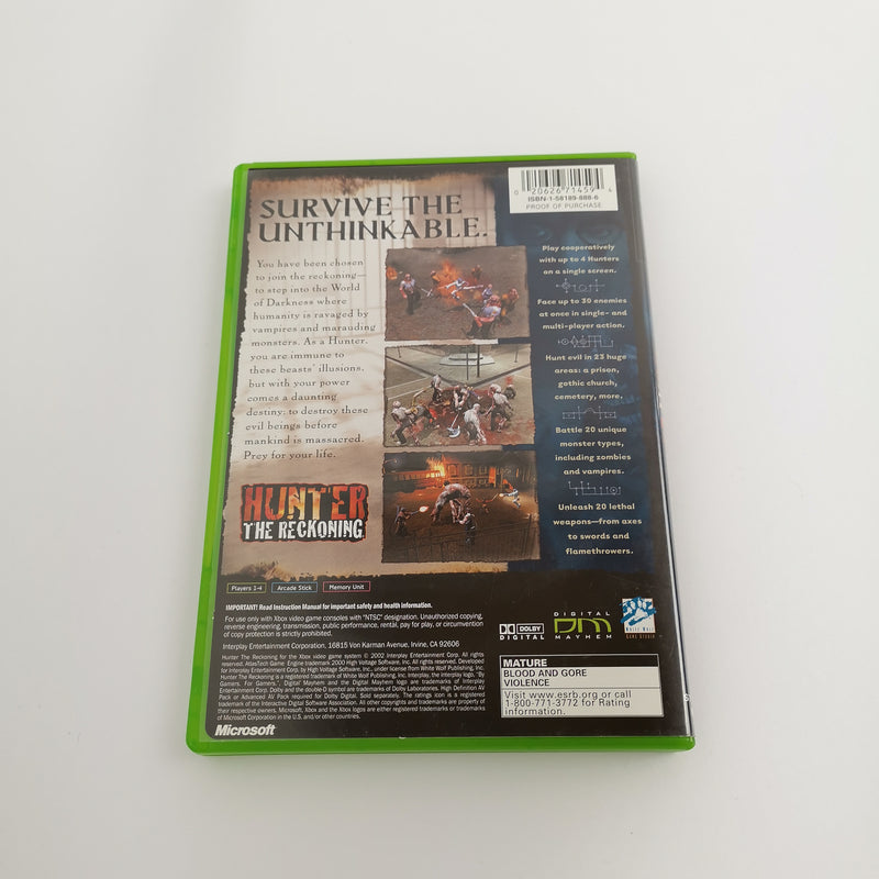 Microsoft Xbox Classic Spiel " Hunter The Reckoning " NTSC-U/C USA | OVP USK18