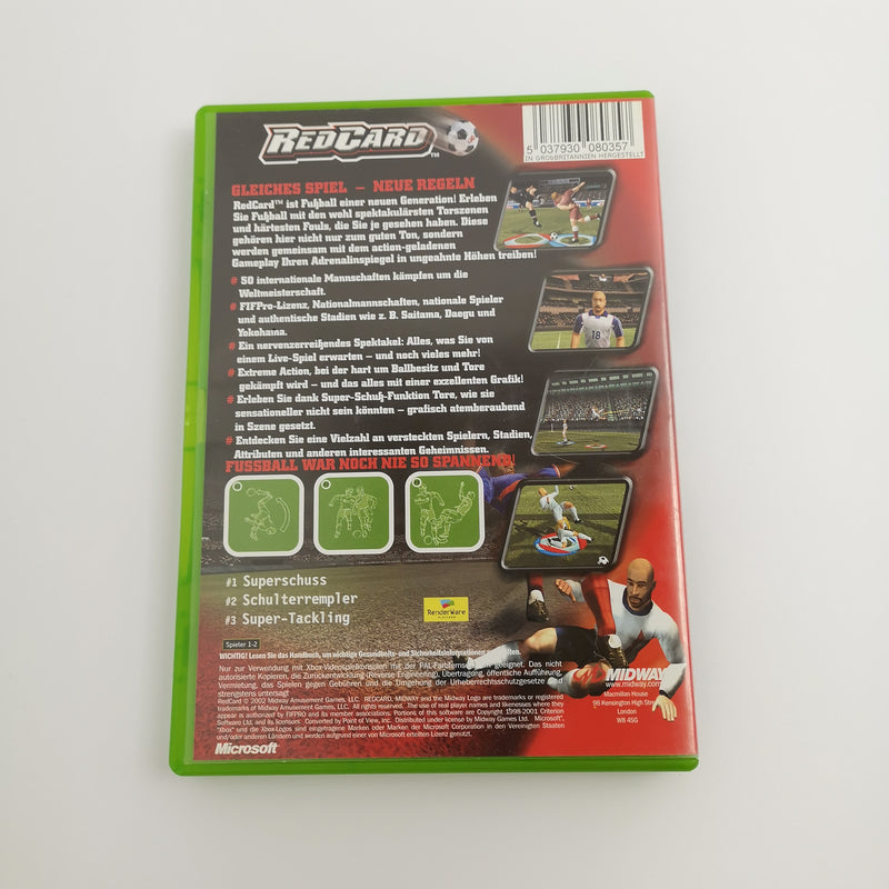 Microsoft Xbox Classic Spiel " Red Card Fußball " DE PAL | OVP