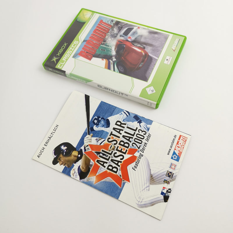 Microsoft Xbox Classic Spiel " Burnout " DE - PAL Version | OVP