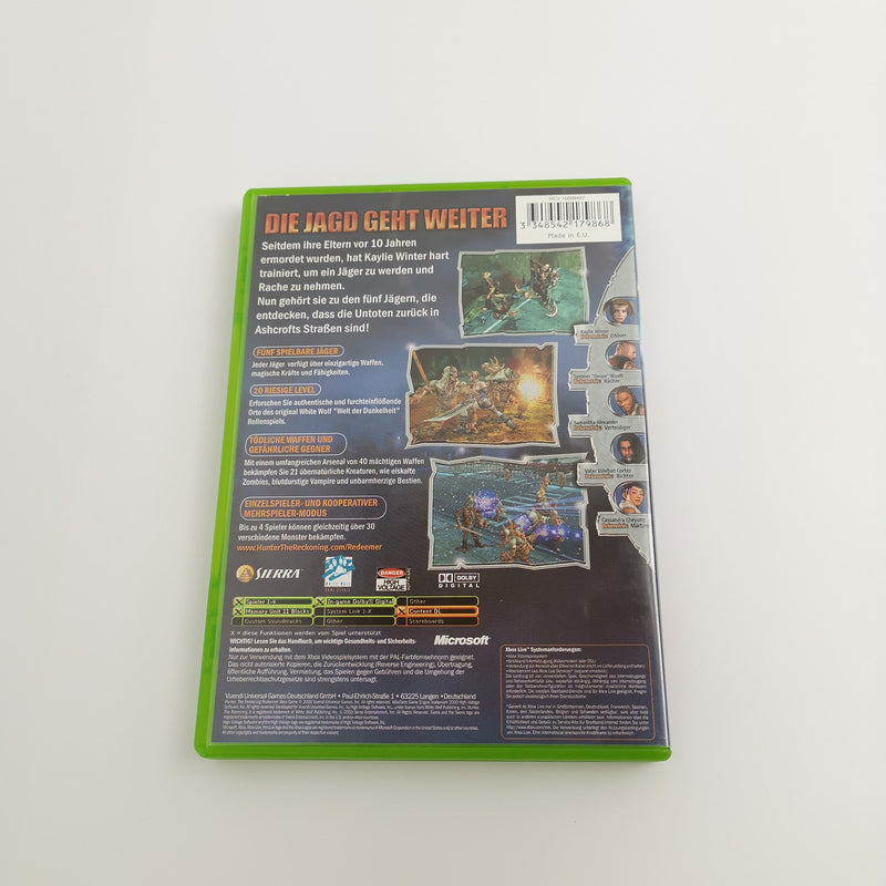 Microsoft Xbox Classic Game "Hunter The Reckoning Redeemer" DE PAL Verse | Original packaging