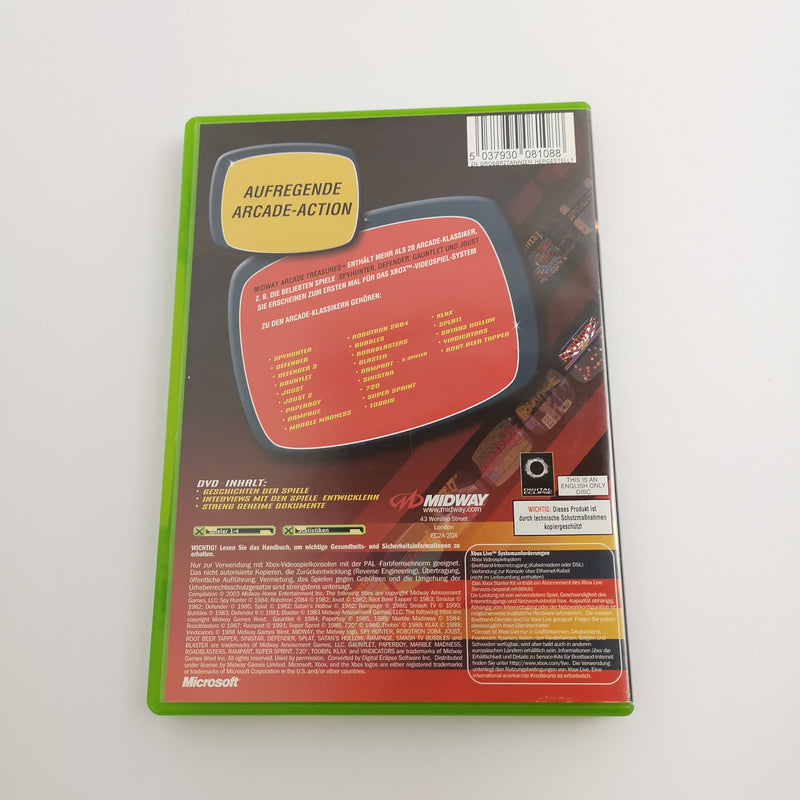 Microsoft Xbox Classic game "Midway Arcade Treasures" DE PAL Version | Original packaging