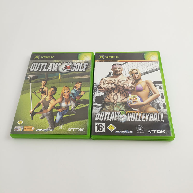 Microsoft Xbox Classic Games "Outlaw Volleyball &amp; Outlaw Golf" PAL OVP