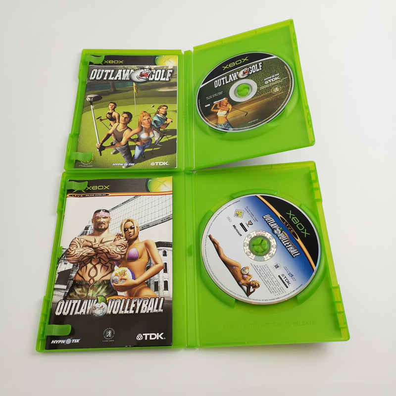 Microsoft Xbox Classic Games "Outlaw Volleyball &amp; Outlaw Golf" PAL OVP
