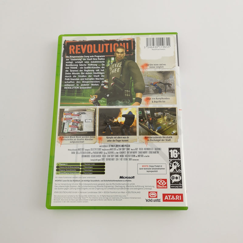 Microsoft Xbox Classic game "Marc Eckos Getting Up" DE PAL Version | Original packaging