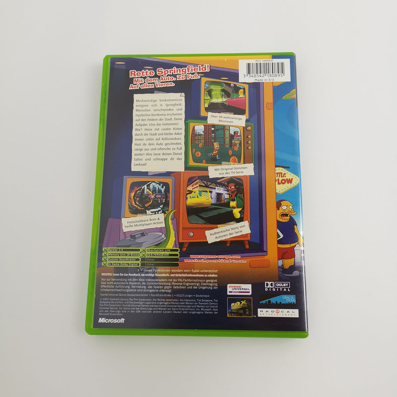 Microsoft Xbox Classic Spiel " The Simpsons Hit & Run " DE PAL Version | OVP