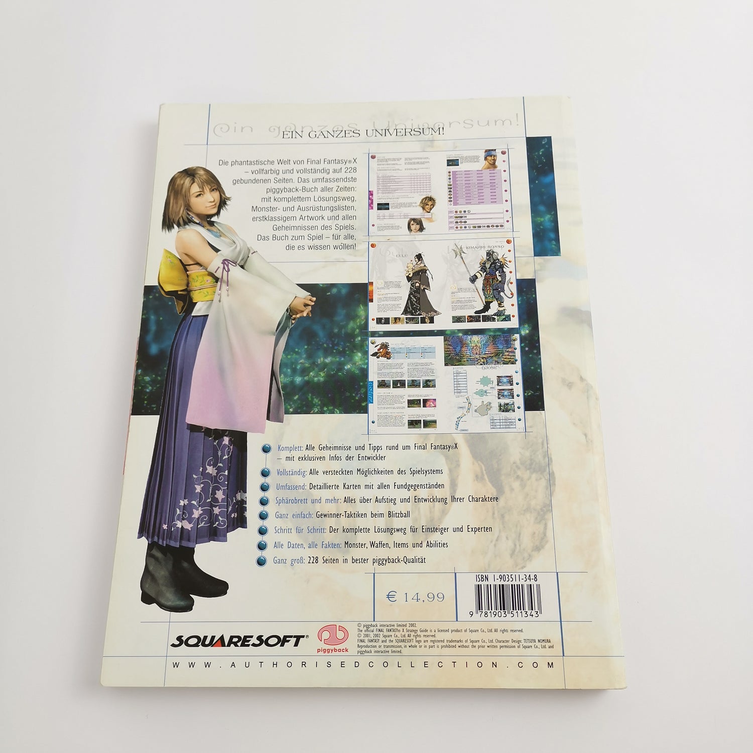 Final Fantasy X the official walkthrough book Squaresoft | PS1 PSX Game Advisor