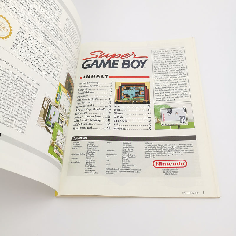 The Official Nintendo Game Advisor "Super Game Boy" Gameboy Solution Book