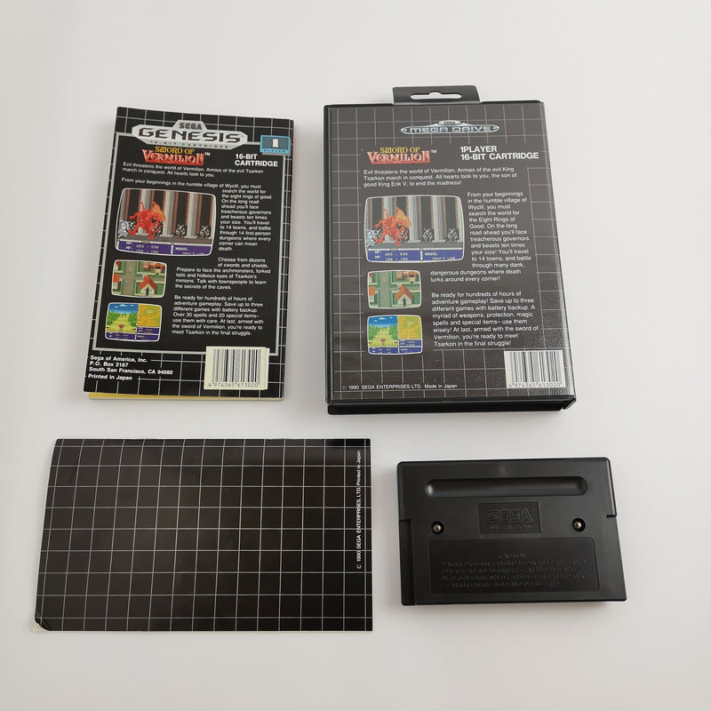 Sega Mega Drive Spiel " Sword of Vermilion + Hint Book " MD Game | OVP PAL