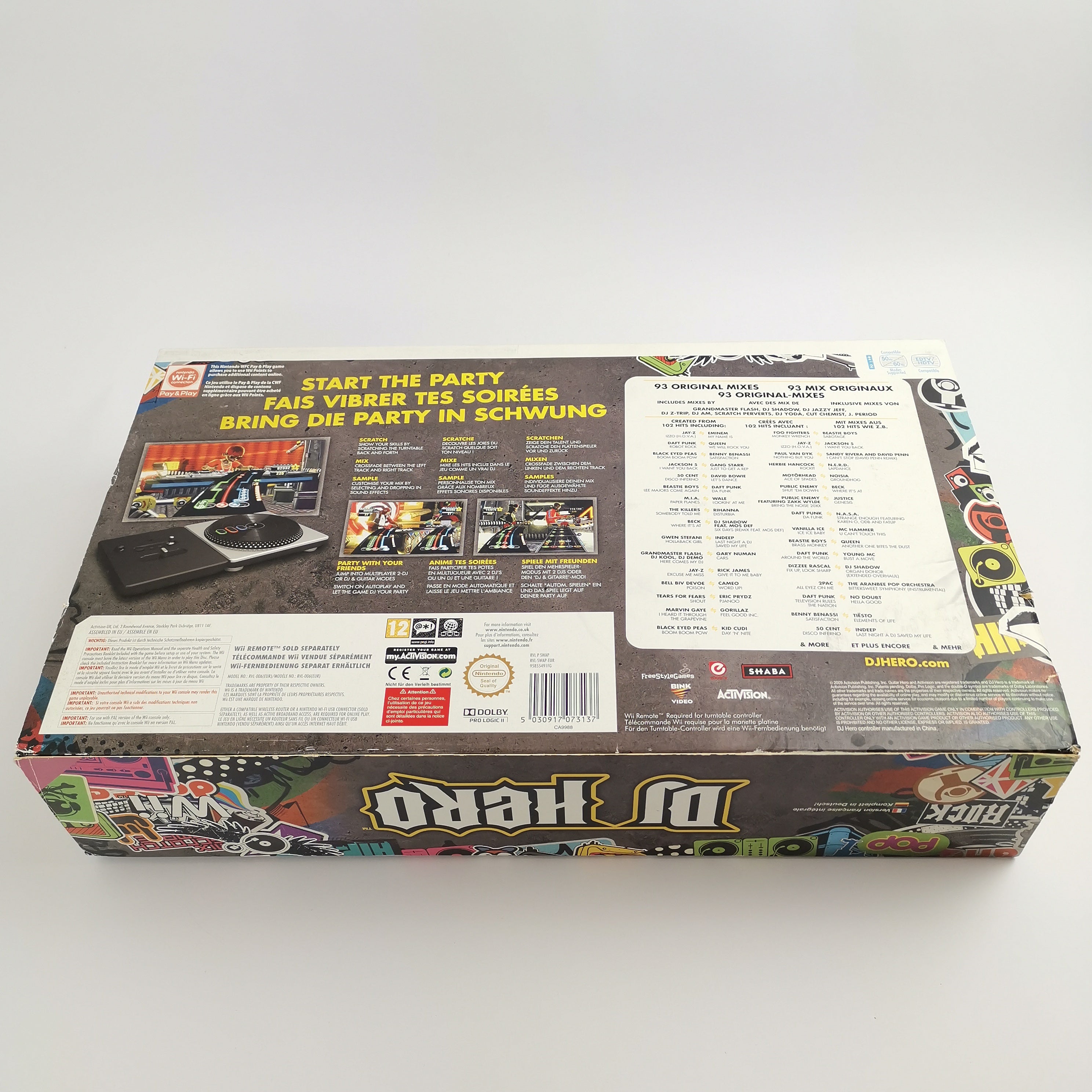 Nintendo Wii Spiel " DJ Hero includes Turntable Kit " NEU NEW SEALED OVP
