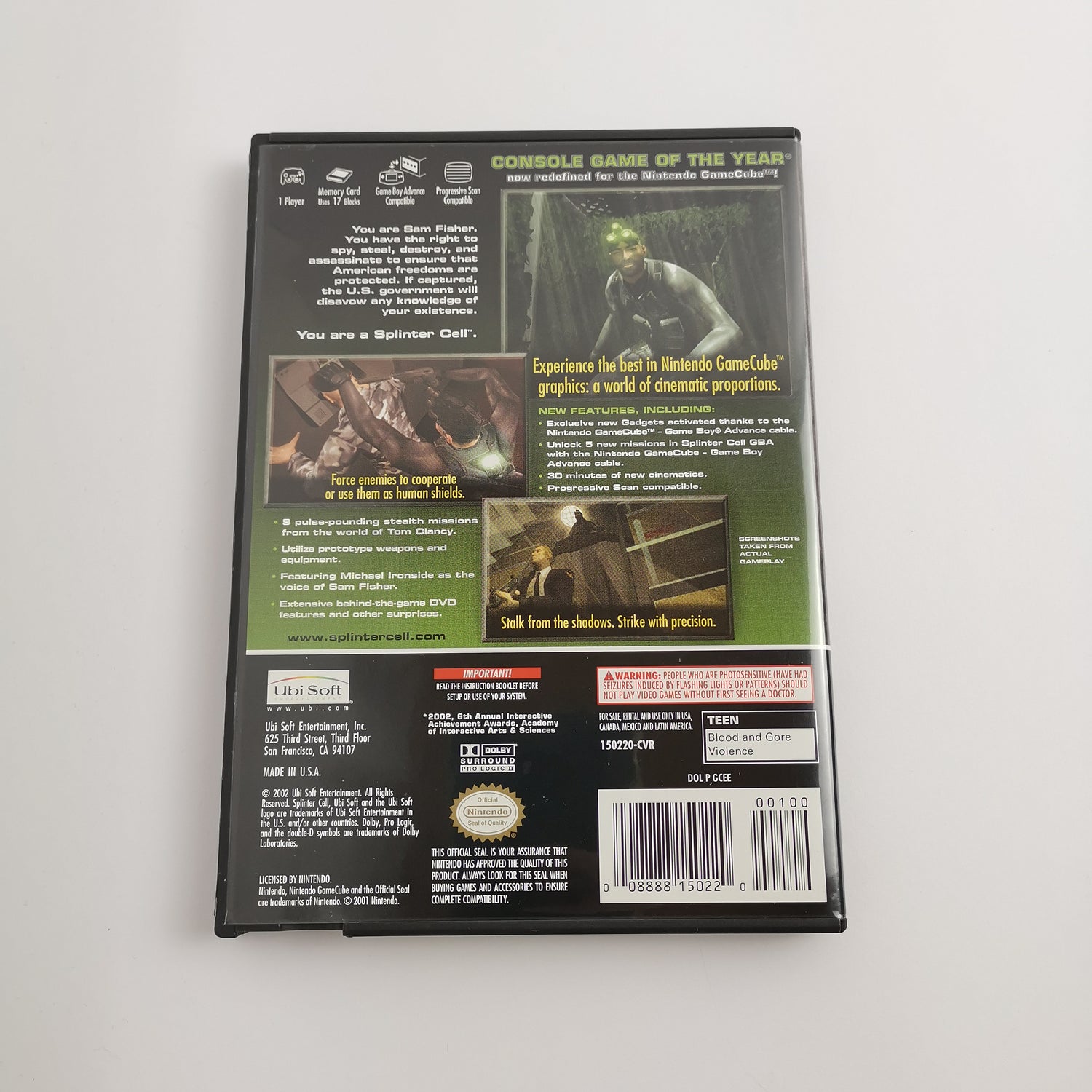 Nintendo Gamecube Spiel : Splinter Cell Stealth Action Redefined OVP | NTSC USA