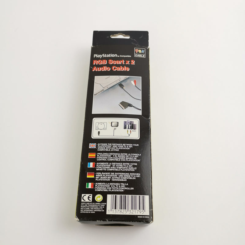 Sony Playstation 1 Zubehör : RGB Scart x 2 Audio Cable Kabel | PS1 PSX - OVP
