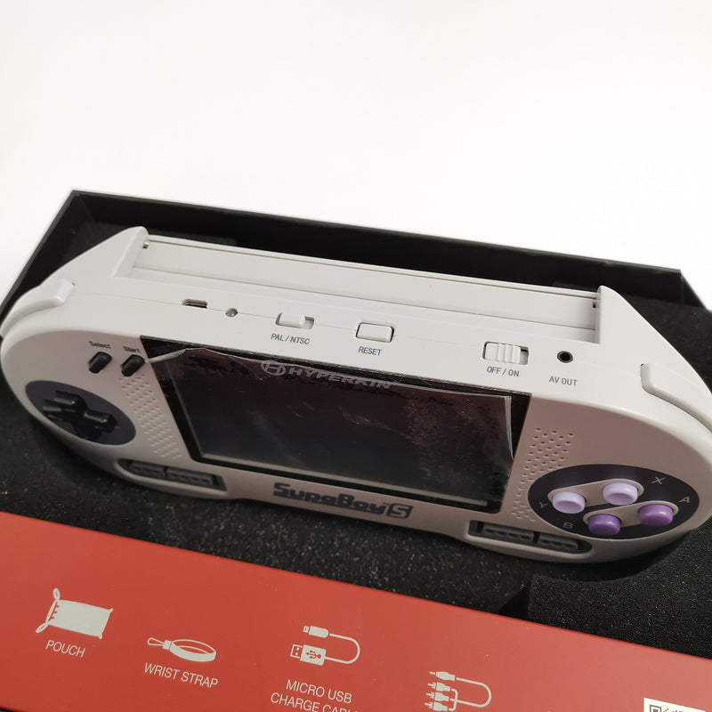 SupaBoyS - Portable Pocket SNES Console Konsole | OVP Hyperkin * teildefekt