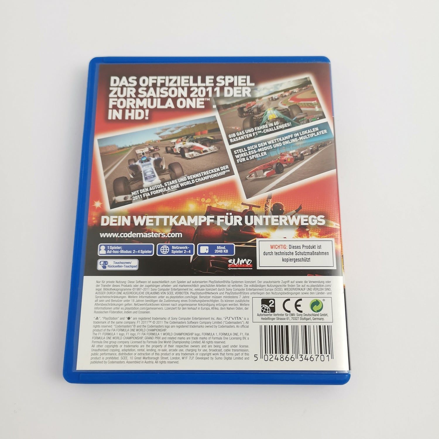 Sony PSVITA game: F1 Formula 1 without instructions | Playstation PS VITA - handheld