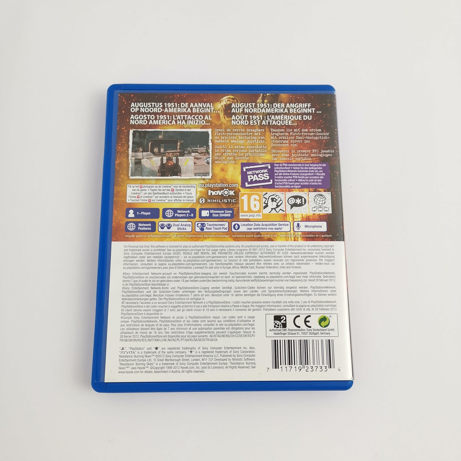 Sony PSVITA Game: Resistance Burning Skies | Playstation PS VITA - handheld