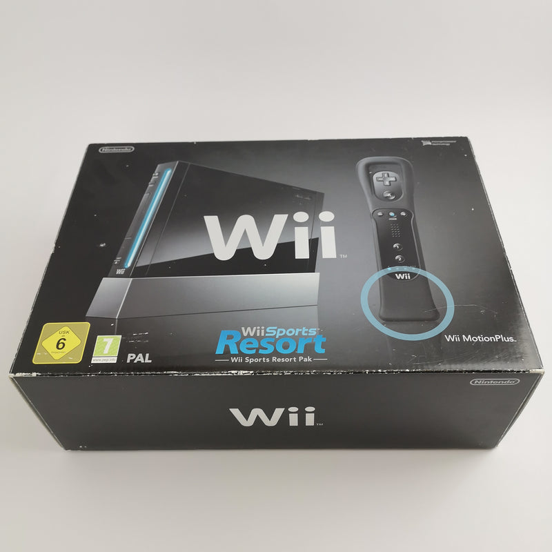 Nintendo Wii Console : Wii Sports Resort Pak PAL | Black, 2 controllers in original packaging
