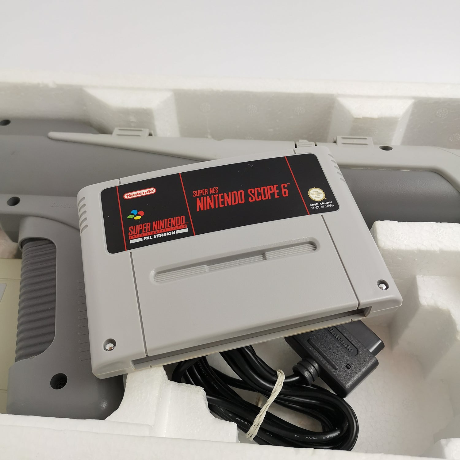 Super Nintendo Spiel : Super Nintendo Scope 6 | Bazooka Light Gun - SNES OVP FAH