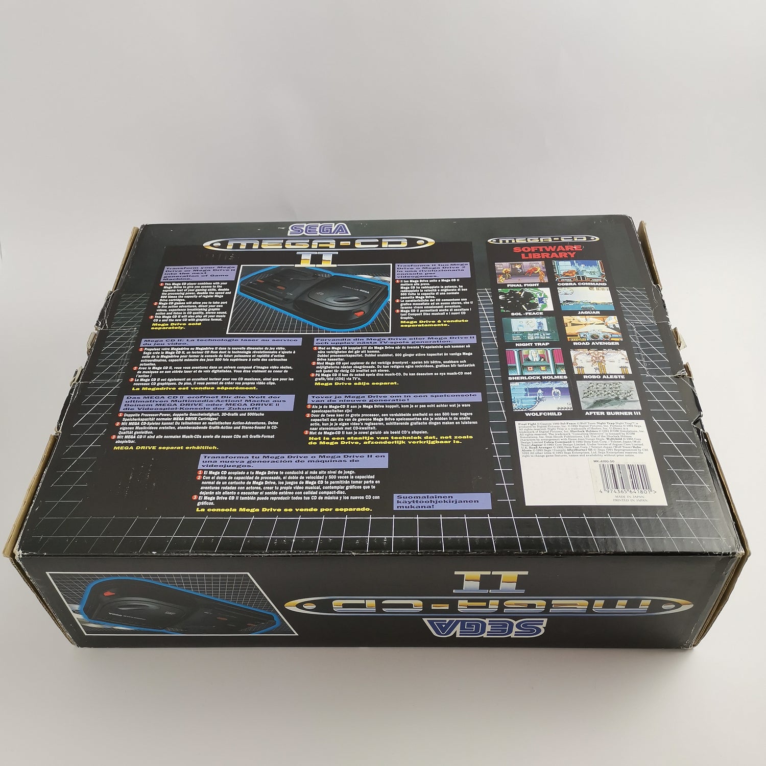Sega Mega CD II console in original packaging | PAL Console - Mega CD Adapter for Mega Drive