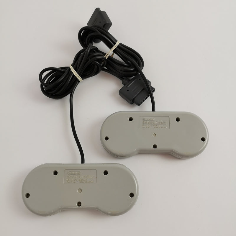 Super Nintendo Konsole : 2 Controller u. Anschlusskabel | SNES - PAL Console