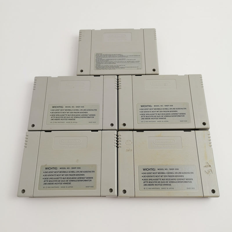 Super Nintendo Konsole : 2 Controller, 5 Spiele u. Kabel | SNES PAL Console