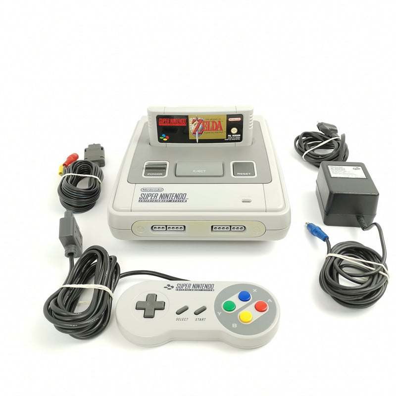 Super Nintendo Konsole : 1 Controller, The Legend of Zelda u. Kabel | SNES PAL