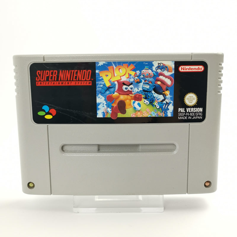 Super Nintendo Spiel : Plok | SNES Modul Cartridge - PAL NOE / SFRG