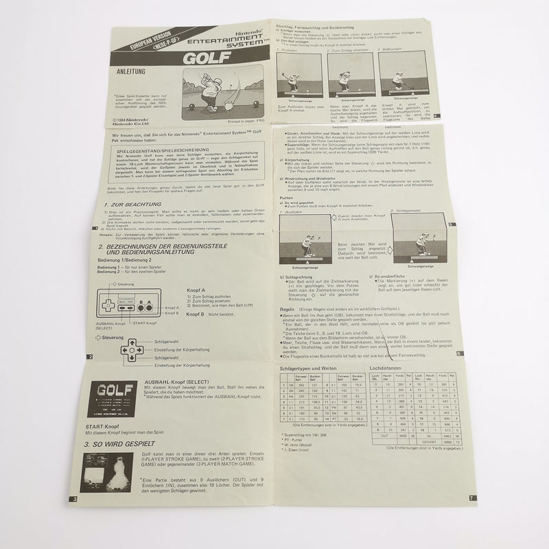 Nintendo Entertainment System Game: NES Bee Graves - GOLF | PAL - original packaging