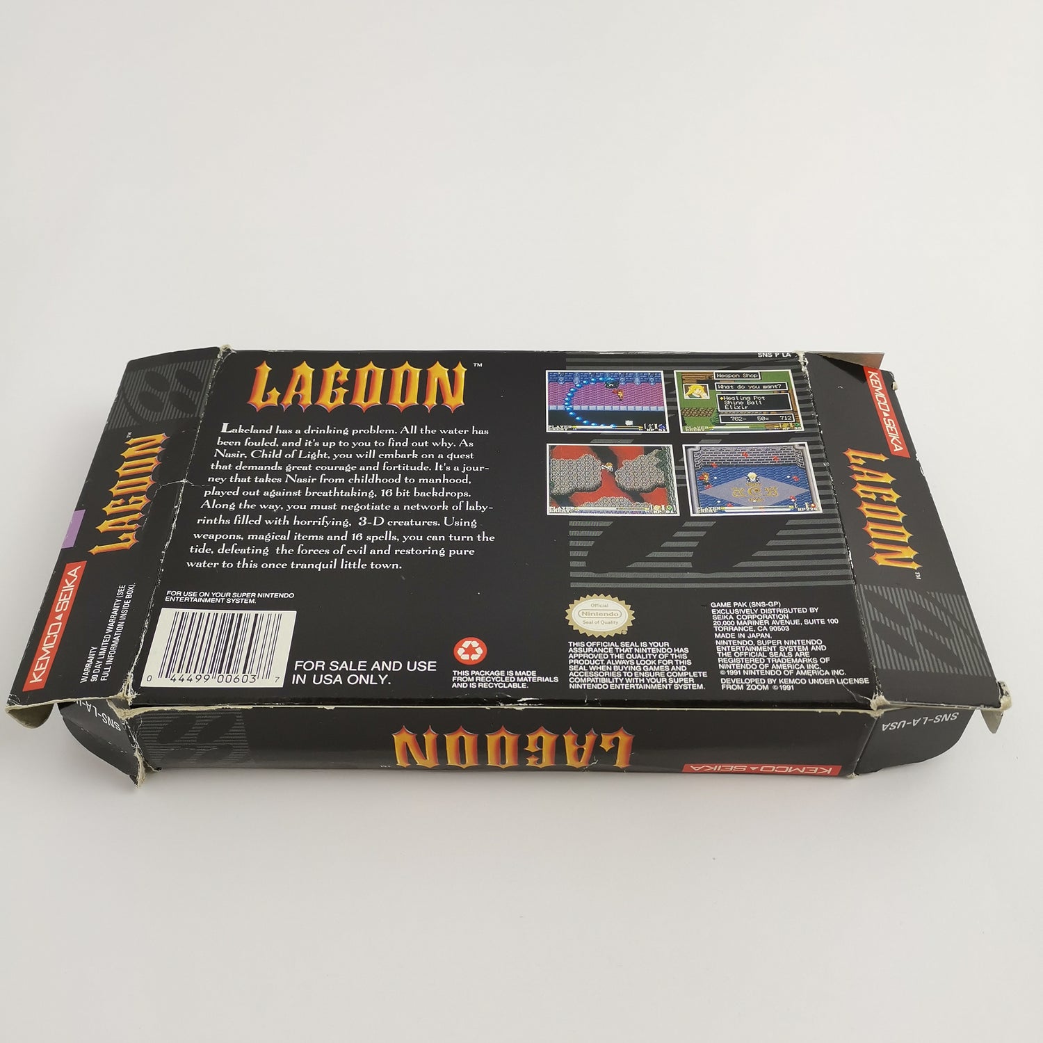 Super Nintendo Spiel : Lagoon | SNES OVP - NTSC-U/C USA Verison