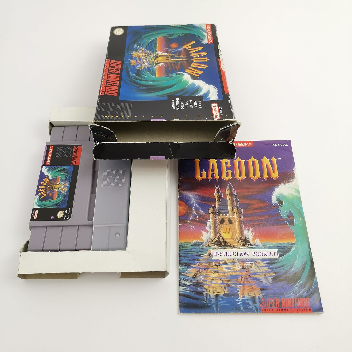Super Nintendo Spiel : Lagoon | SNES OVP - NTSC-U/C USA Verison