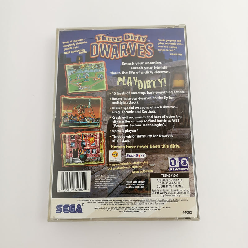 Sega Saturn Spiel : Three Dirty Dwarves |  SegaSaturn OVP - NTSC-U/C USA