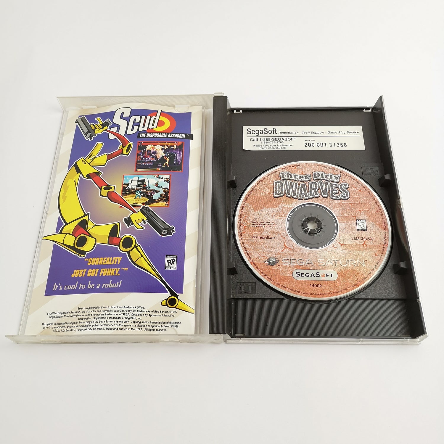Sega Saturn Game: Three Dirty Dwarves | SegaSaturn OVP - NTSC-U/C USA